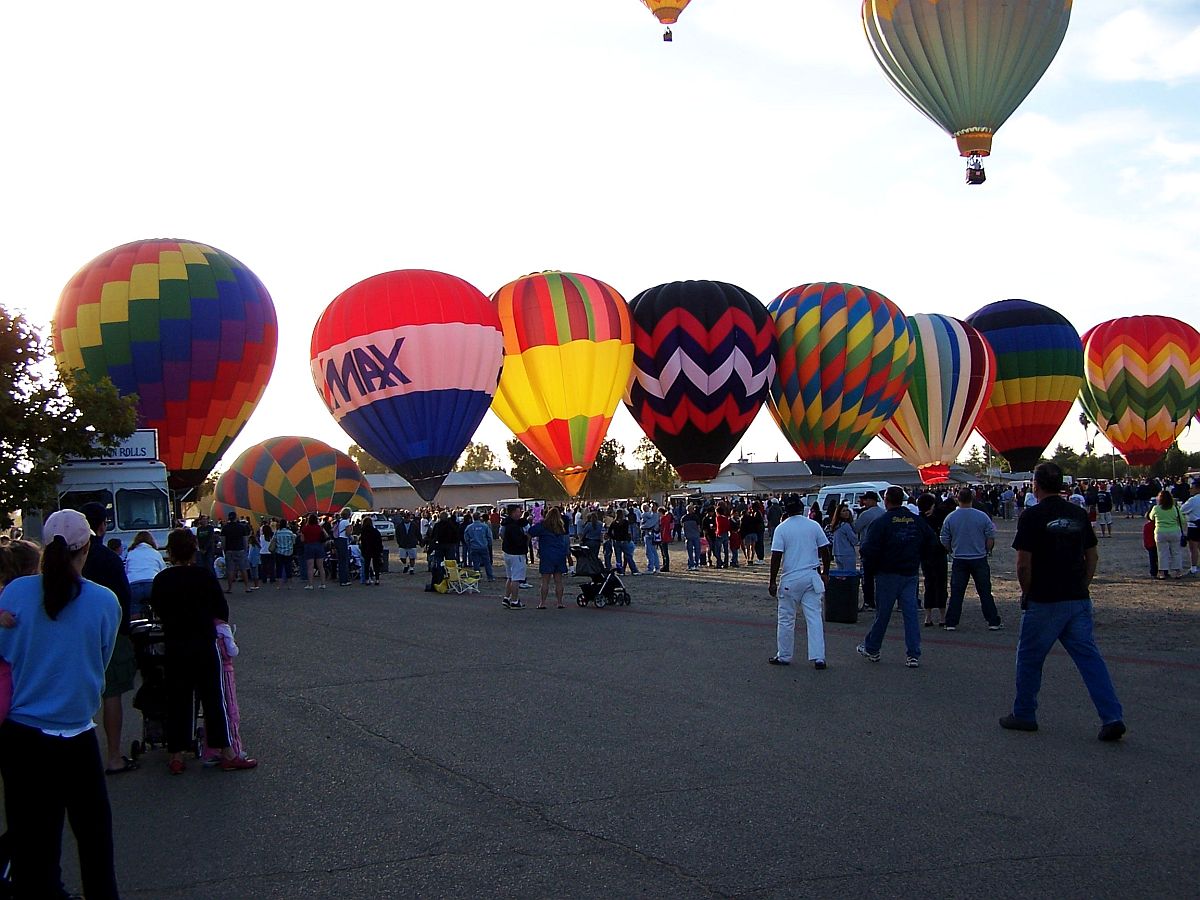 ClovisFest Crowds and Balloons at Clovis Rodeo Grounds